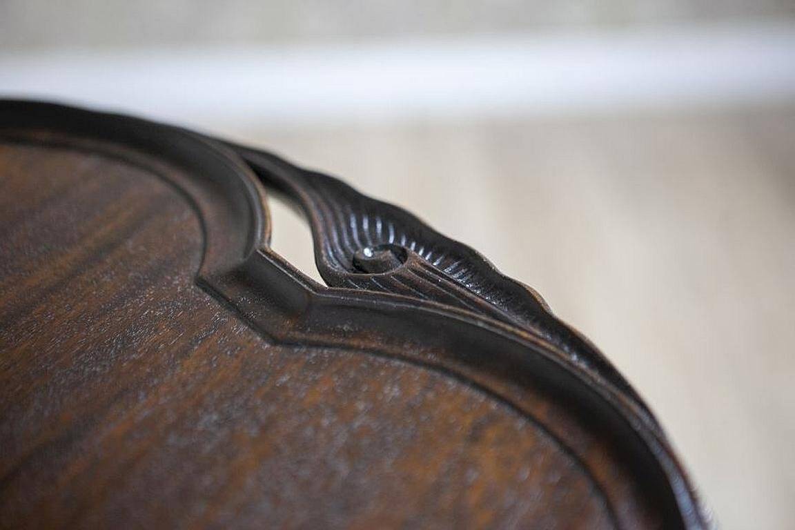 English Walnut Side Table with Tilted Top, 1890s
