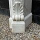 Louis XV style fireplace in white Carrara marble circa 1900