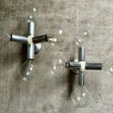 Pair of wall lights by Trix & Robert Haussmann for Swiss Lamps Int., Switzerland, 1960s