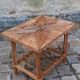 Side table, vintage 50s rattan coffee table
