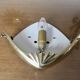 “Shell” wall lamp in gilded brass and frosted glass 1970