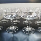 Set of 12 Arcoroc foot glasses