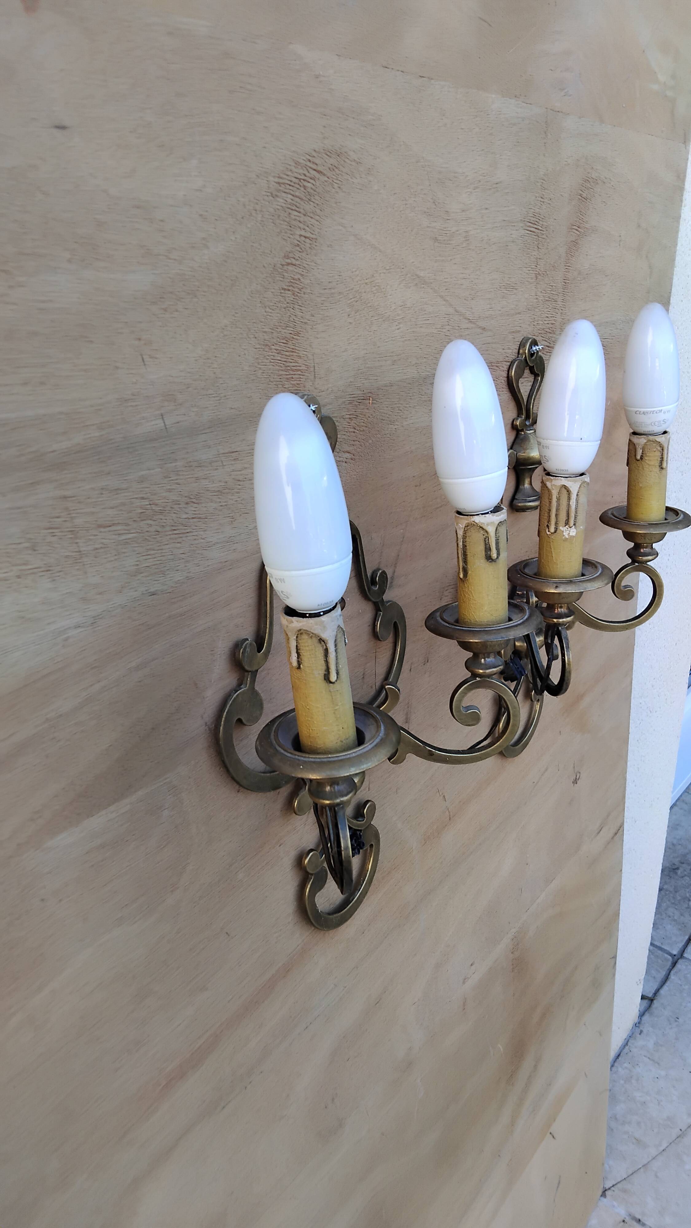 Paire d'applique bronze vintage