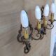 Paire d'applique bronze vintage