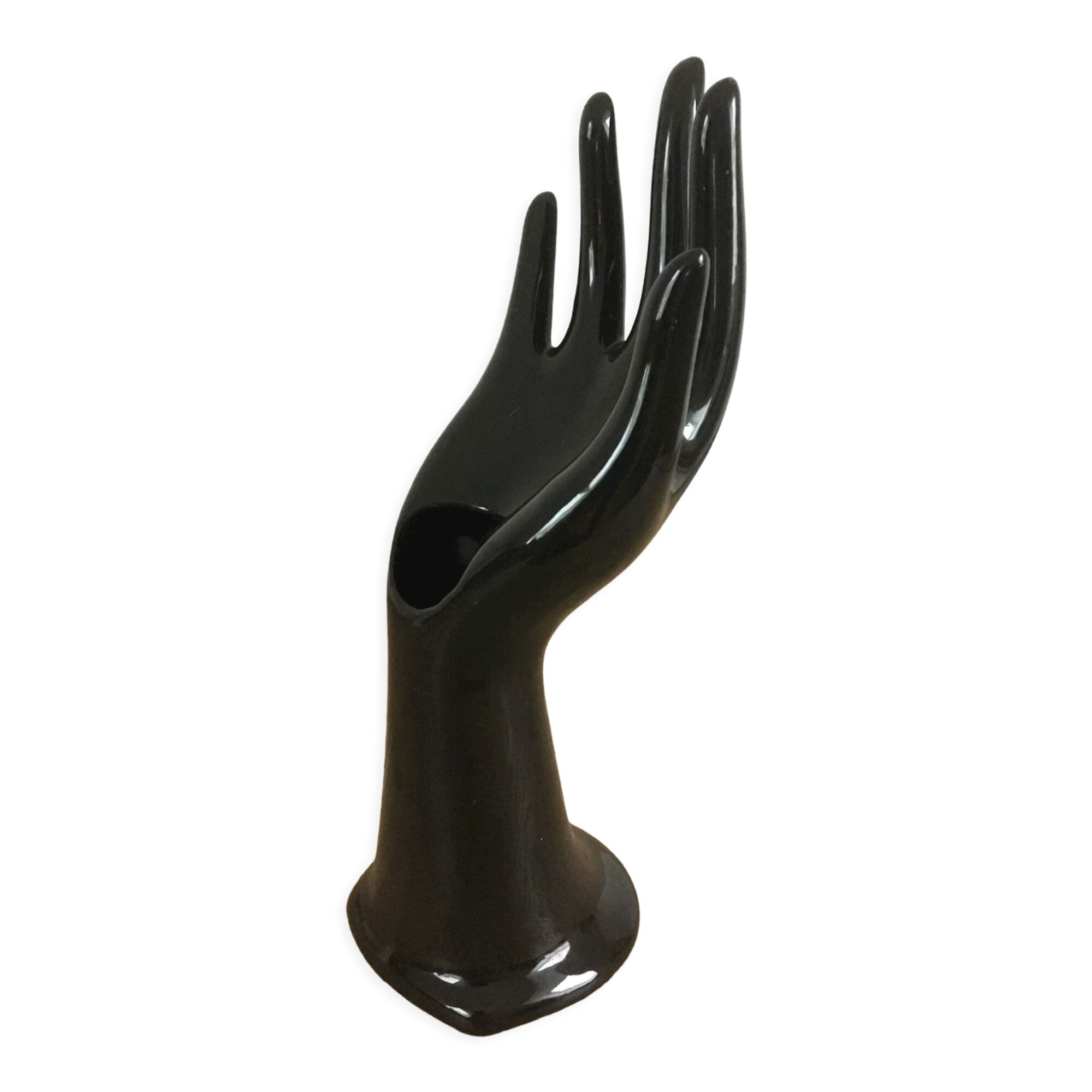 Vase soliflore hand black ring