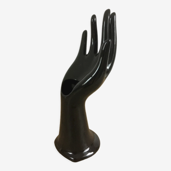 Vase soliflore hand black ring