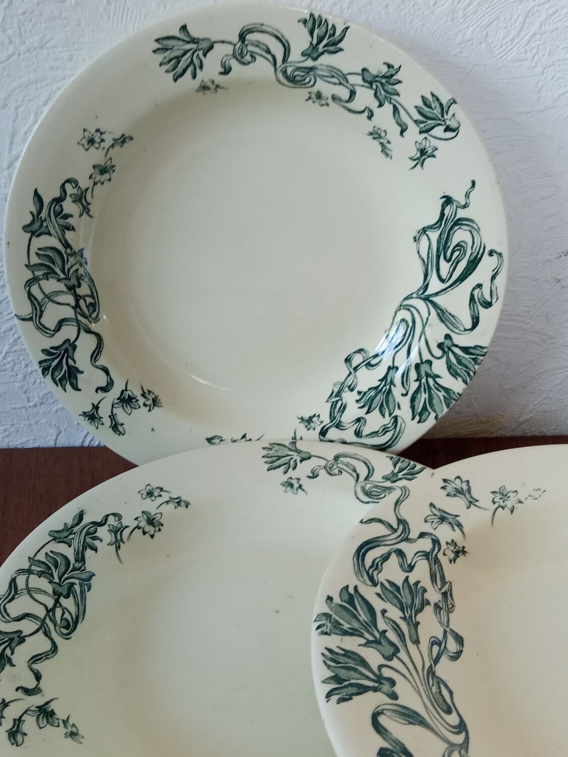 Seven hollow plates Terre de fer de Salins