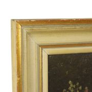 Flowers in Vase Still Life Painting Oil on Canvas Framed Signed