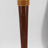 old lamp foot in wood and brass