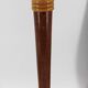 old lamp foot in wood and brass
