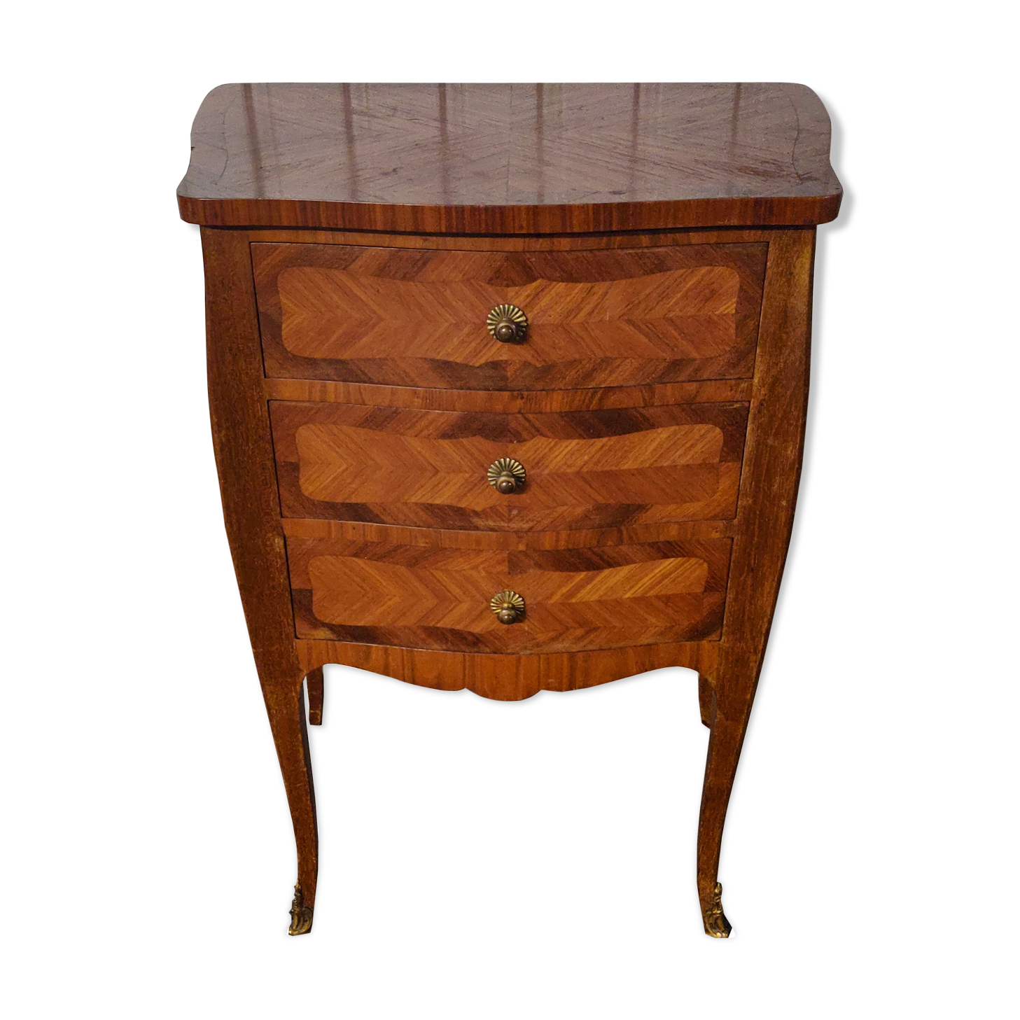 Healing storage 3 drawers Louis XV stamped Rinck Paris