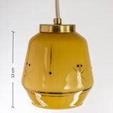 Petite lampe à suspension EVA * Art déco * Lampe suspendue MCM * Plafonnier vintage recâblé * Yougoslavie