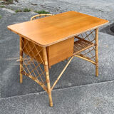 Rattan desk and chair 1960