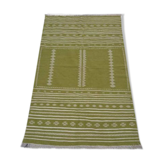 Tapis vert et blanc 220x140cm