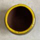 Small vintage ceramic vase with yellow drip glaze