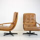 Eugen Schmidt set of 2 leather armchairs for Soloform