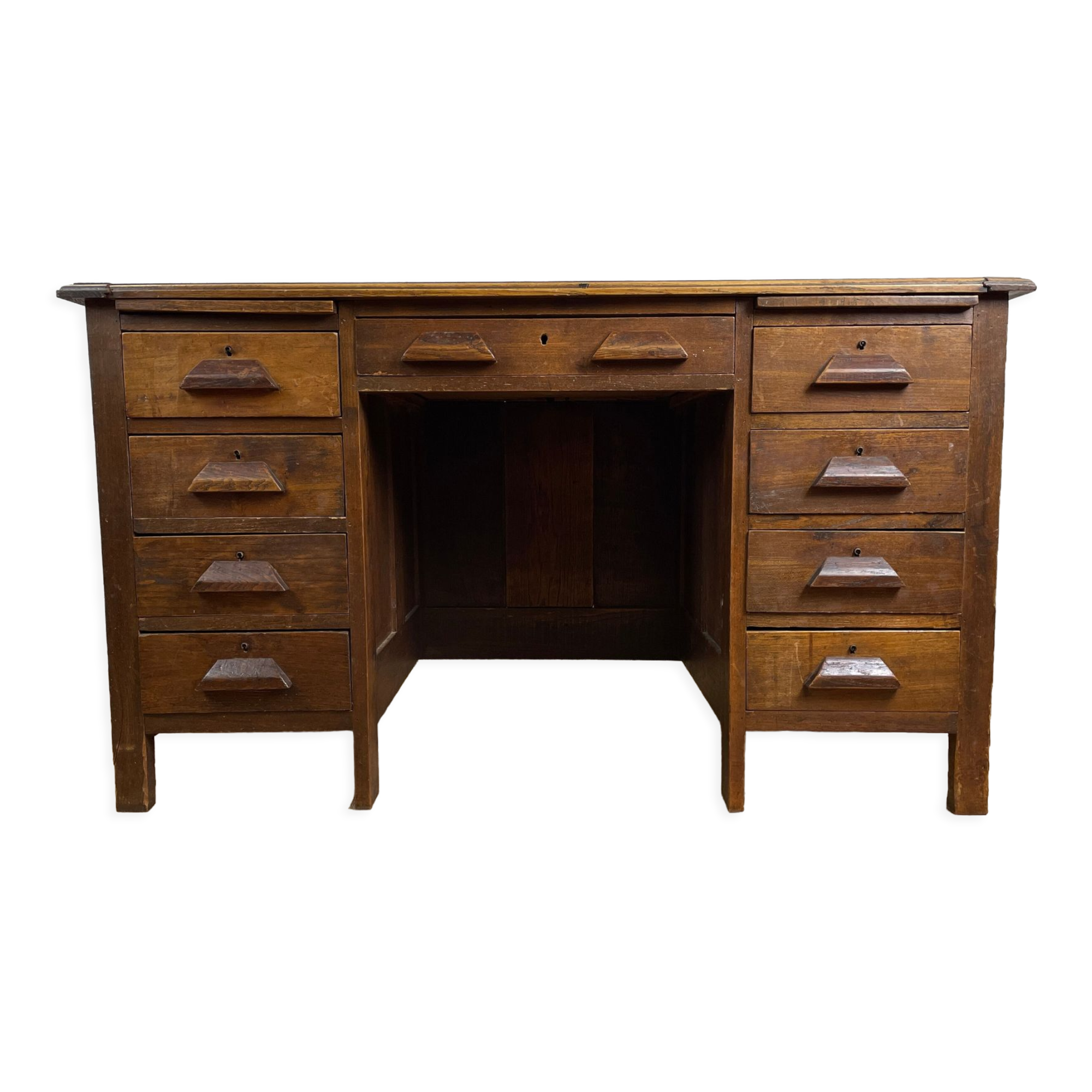 Vintage desk in solid wood, 40s-50s