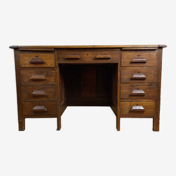 Vintage desk in solid wood, 40s-50s