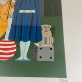 Oku Shigeo « le cirque » Sériegraphie encadrée