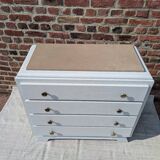 Marble-topped chest of drawers