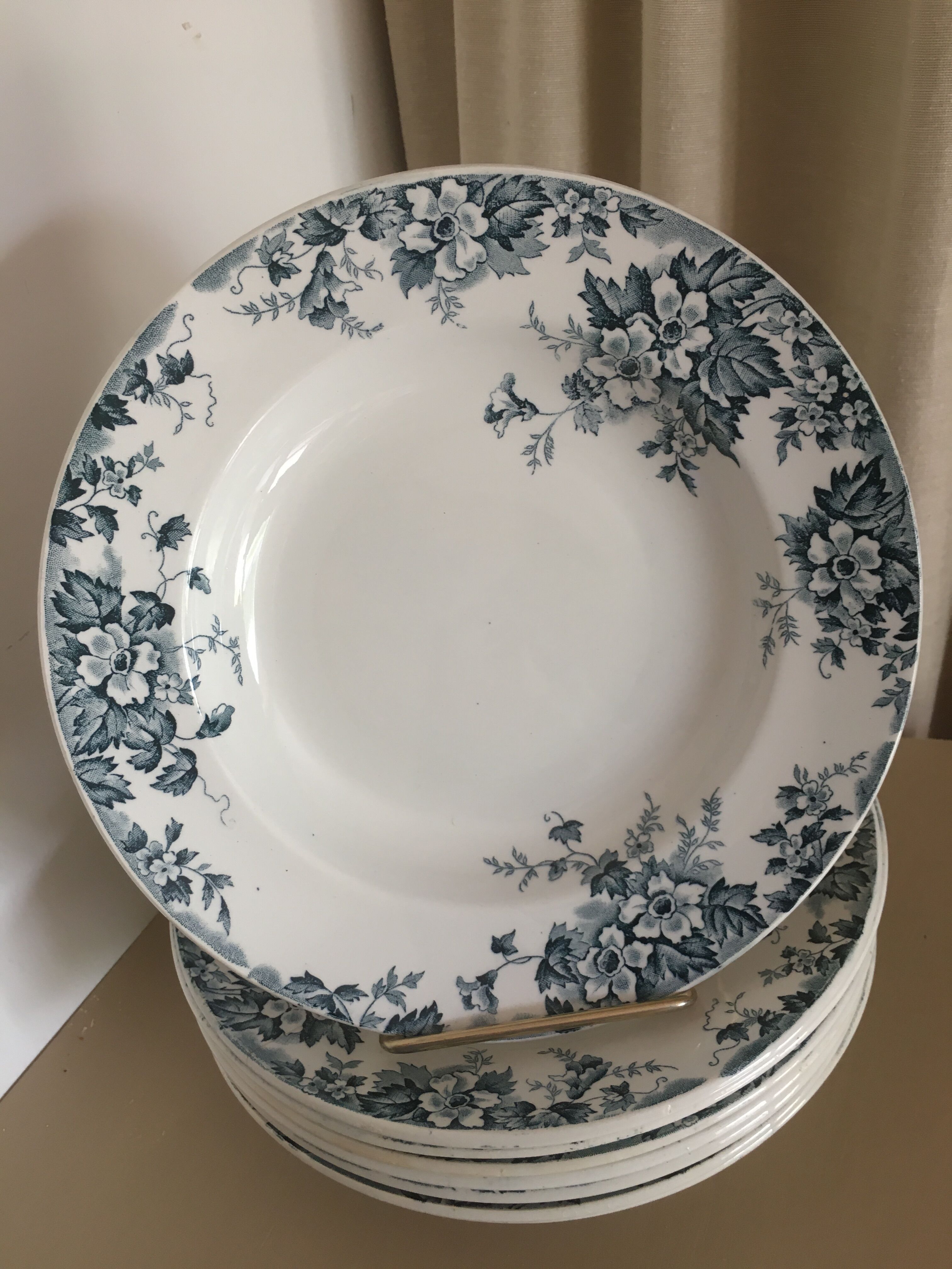 8 hollow plates st Amand and Hamage model Marie Louise