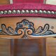 superb set of (8/10) Louis XV chairs in solid cherry with burgundy velvet