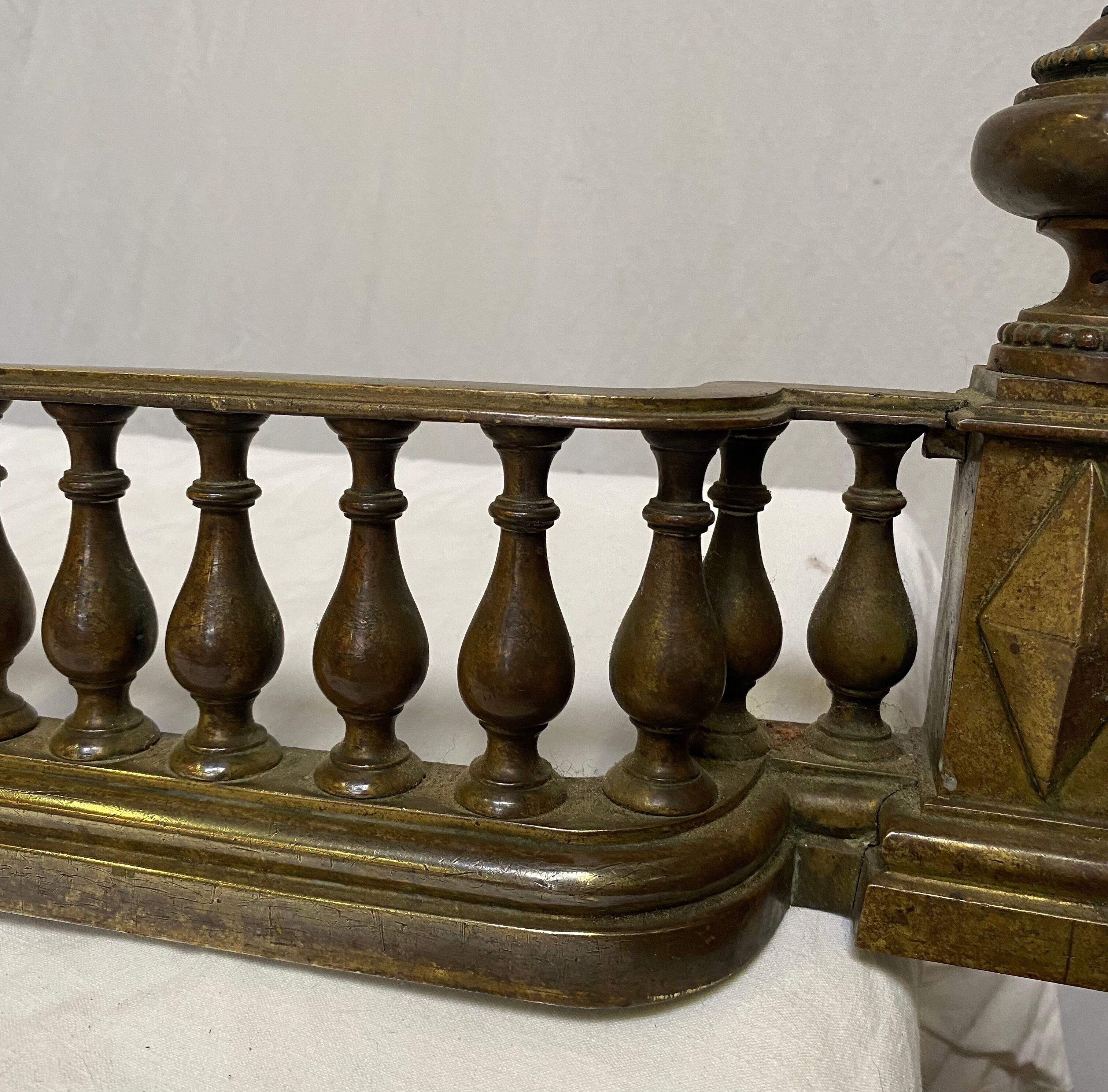 Fireplace bar, bronze fireplace bar Louis XVI style, Napoleon III era