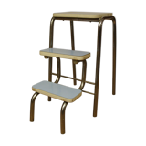 Stepladder stool in sky blue formica Vintage