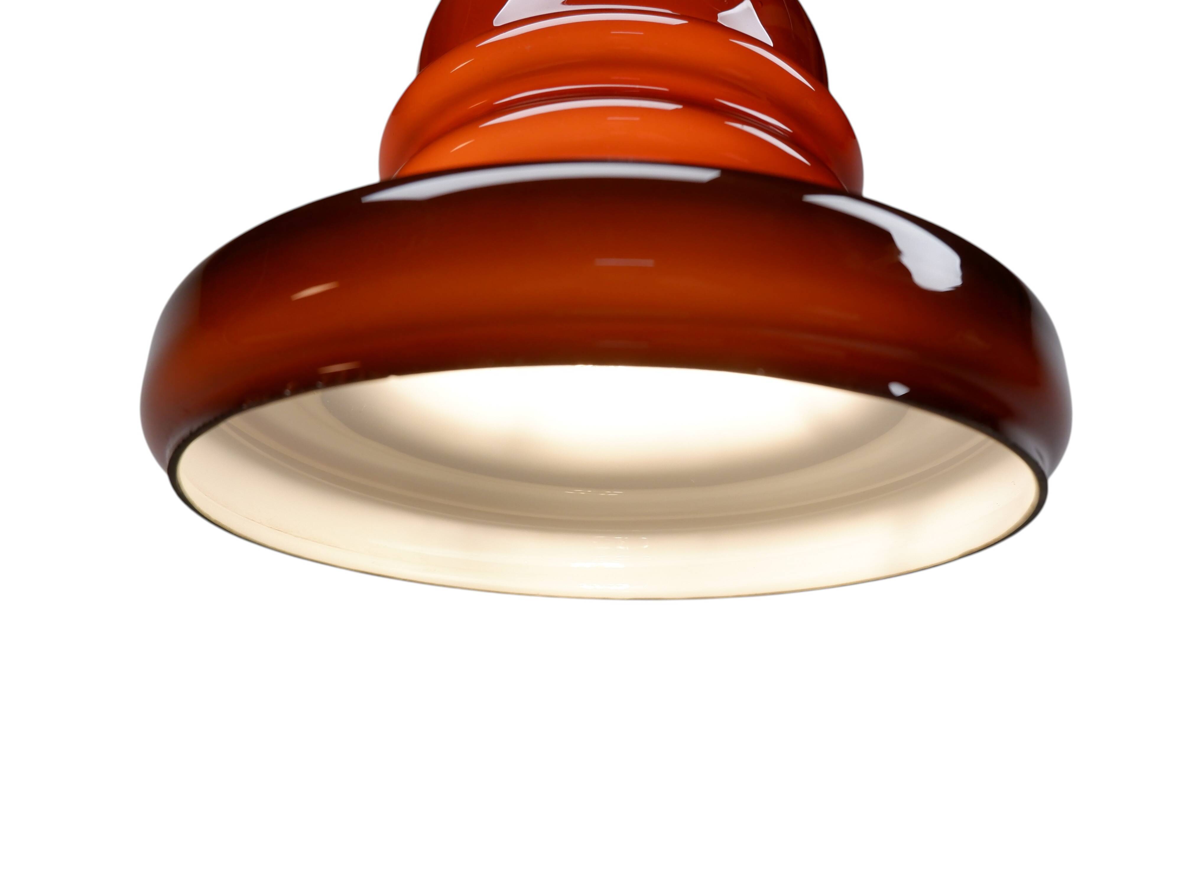 Honsel Leuchten glass hanging lamp, 1970s