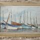 Oil on Canvas Painting Landscape Sailboats Marine - Signed C O'BERLING
