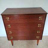 Chest of drawers with spindle legs