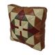 Vintage Patchwork Cushion Diamond Pattern Faux Leather 45cm