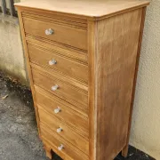 Vintage high chest of drawers with 6 drawers from the 1940s/50s.