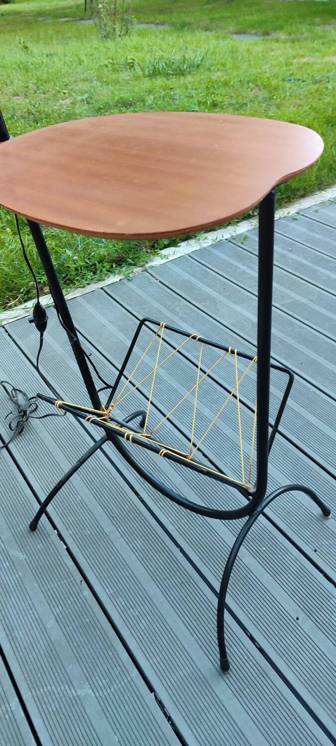 Magazine rack floor lamp, 50s-60s