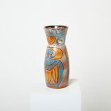 Rare glazed ceramic vase signed Accolay Maya collection around 1950