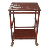 Flea market sideboard used patinated wood artisanal manufacturing industrial workshop