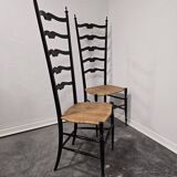 Chaises échelle Paolo Buffa pour Chiavari, Italie années 1950