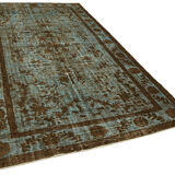 Handmade Hi-Low Pile Turkish 1980s 204 cm x 334 cm Brown Rug