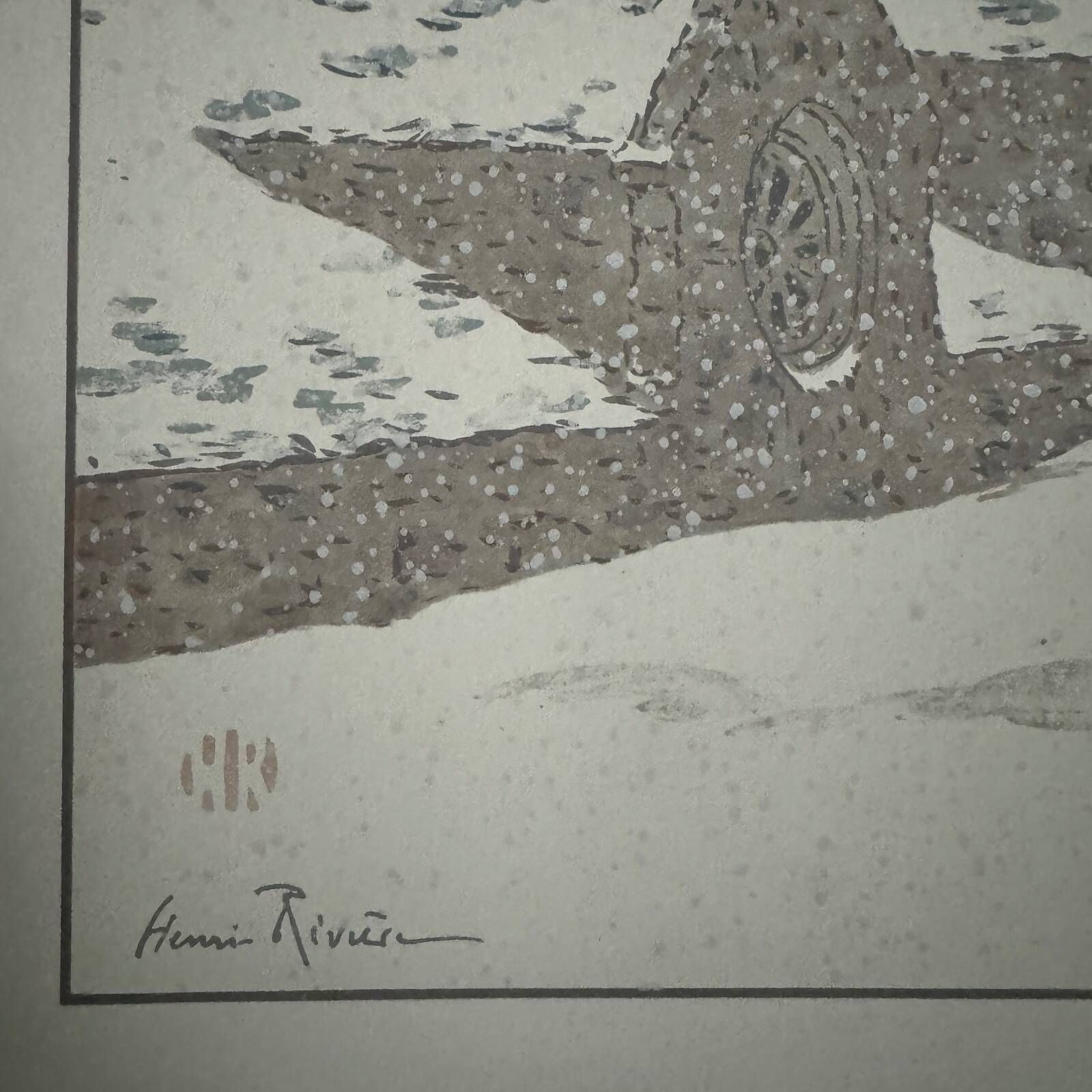 Lithograph by Henri Rivière The Fairyland of Hours - The Snow