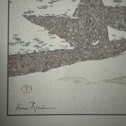 Lithograph by Henri Rivière The Fairyland of Hours - The Snow