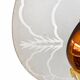 Art Deco pendant light in amber glass and etched glass – Ø 55 cm
