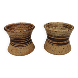 Two small vases/candlesticks/pots by the famous Tue Poulsen Denmark 1970s