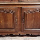 Buffet-Bibliothéque a deux-corps époque Louis XV, réalisé en chêne massif