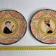 Pair of Henriot Quimper plates, Soulac decoration, signed, 1973, 18 cm