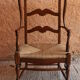 Paire fauteuils paillés
