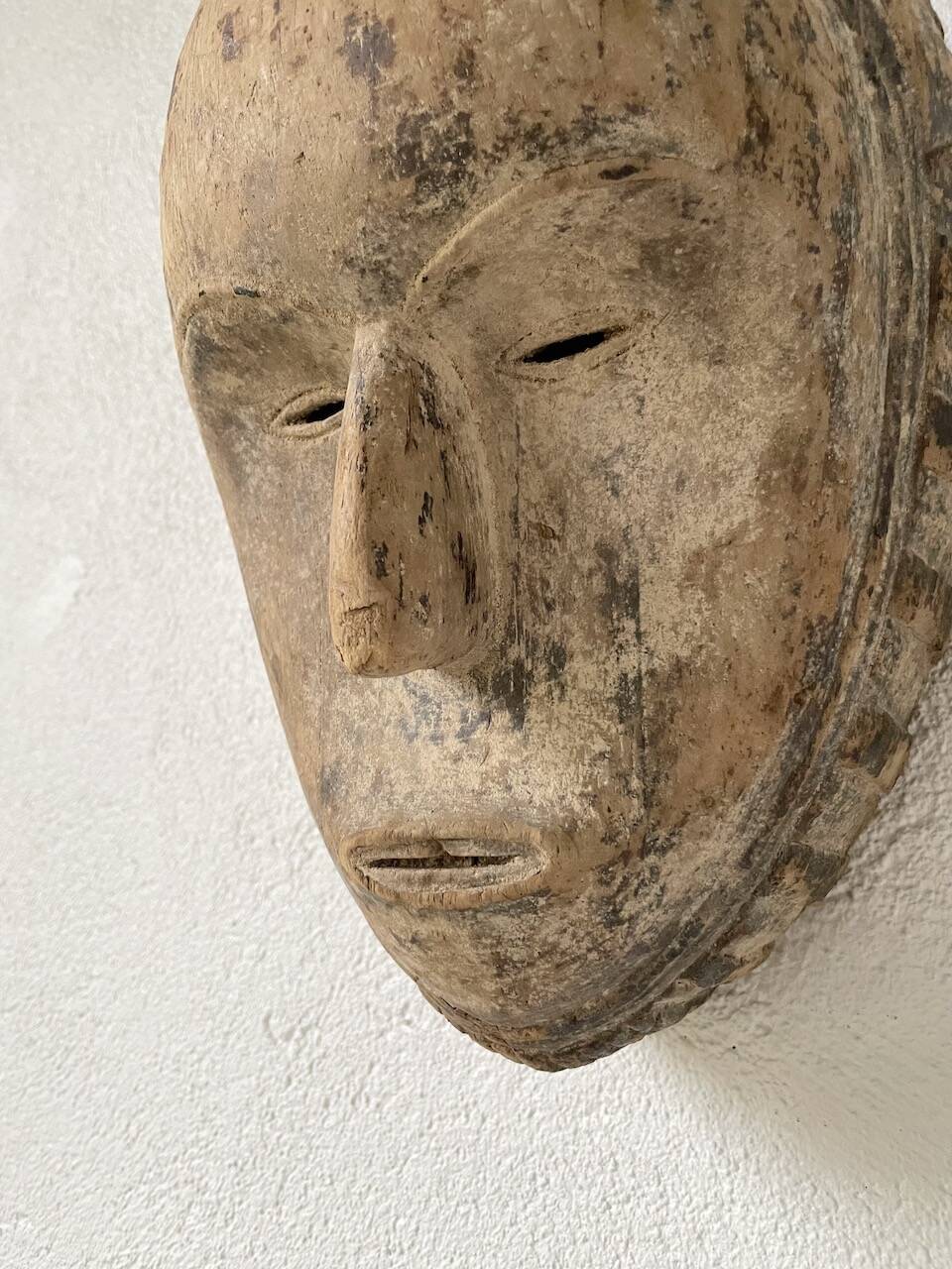 Pair of African Fang and Punu masks from Gabon