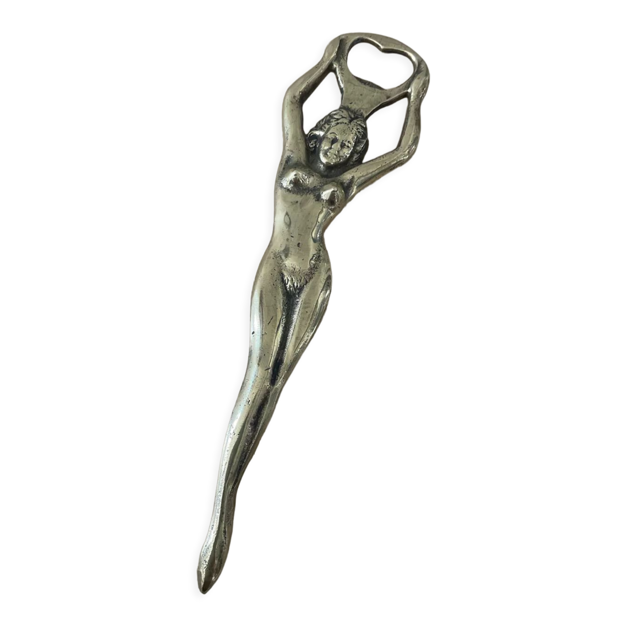 Vintage bronze erotic bottle opener