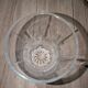 Vintage crystal vase with diamond cut points.