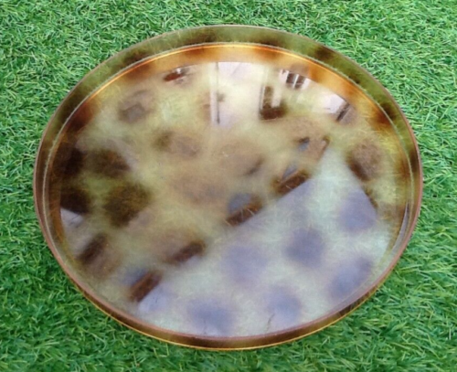 1970s Stool Tam Tam Transparent Leopard print (designer Henry Massonnet)