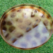 1970s Stool Tam Tam Transparent Leopard print (designer Henry Massonnet)
